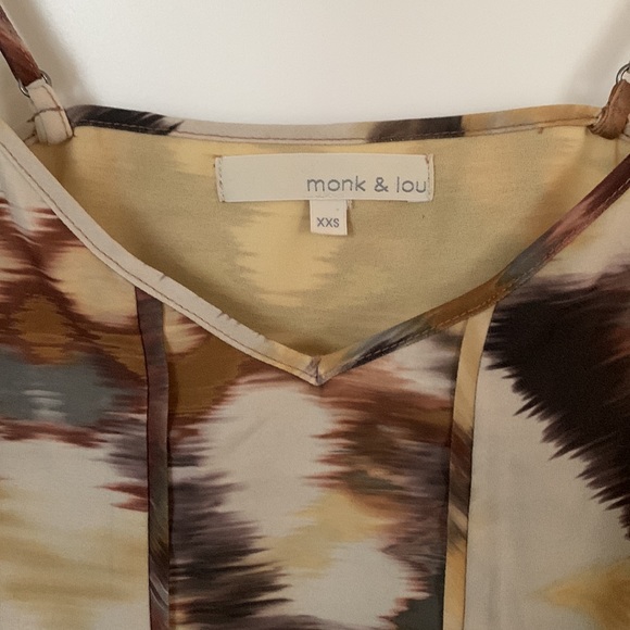 XXS Monk & Lou patterned peplum-style blouse - Picture 2 of 2